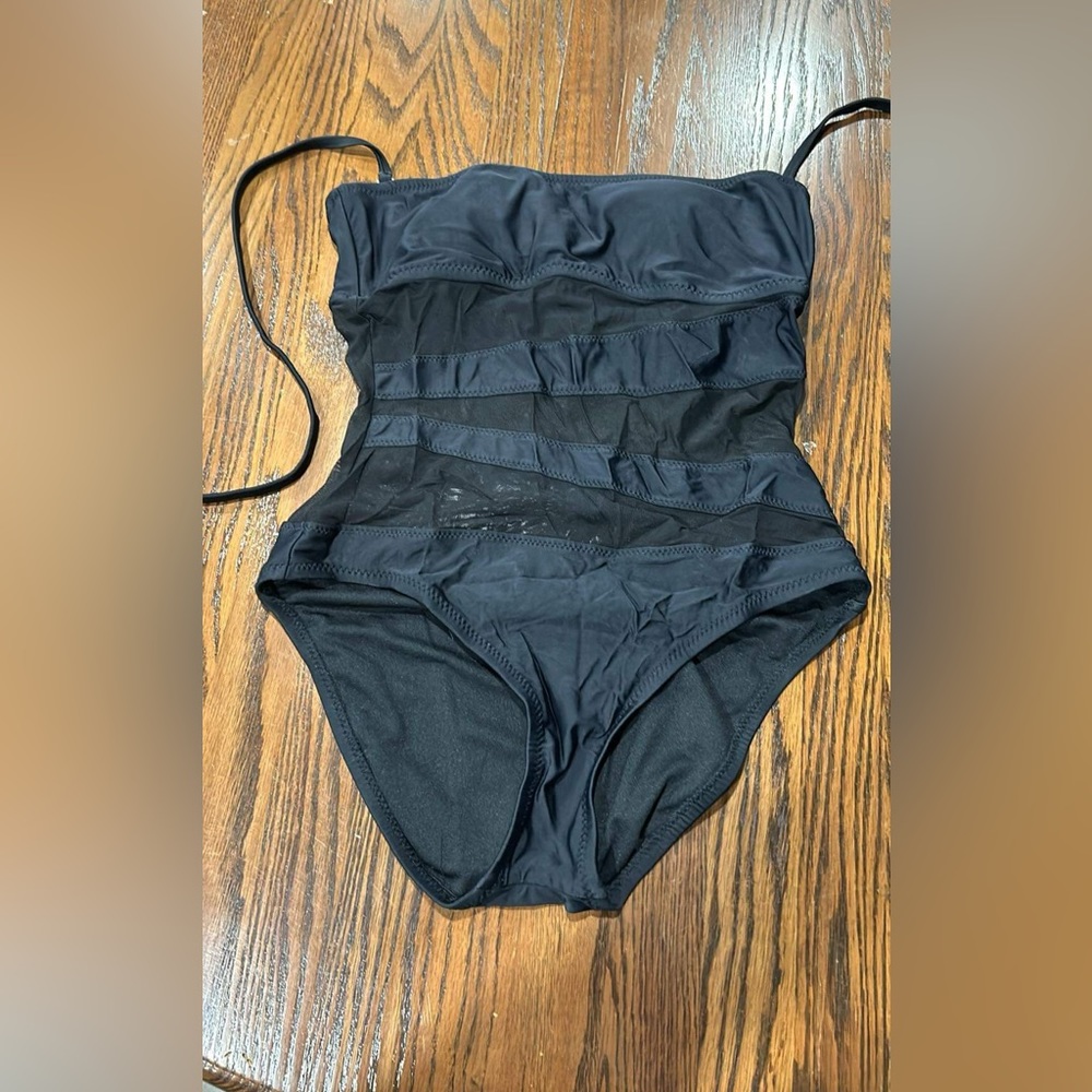 Mossimo 1 piece bathing suit sheer